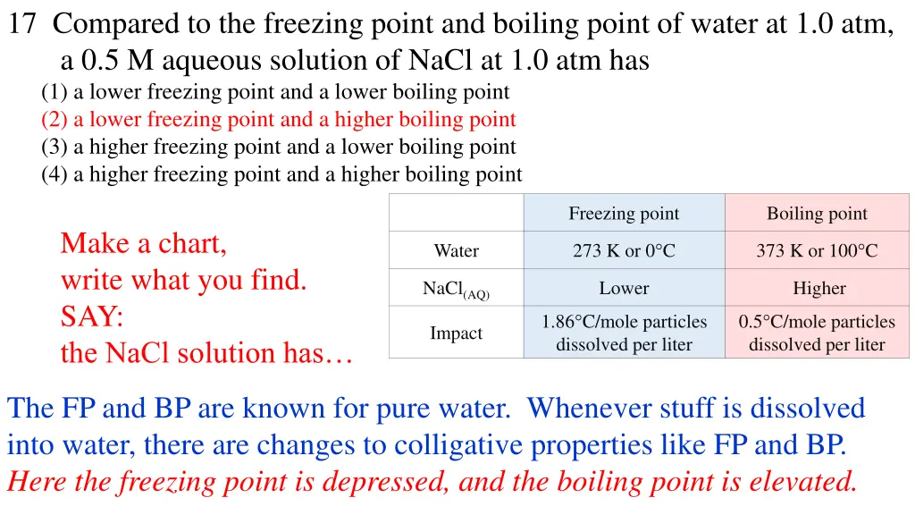 17 compared to the freezing point and boiling 1