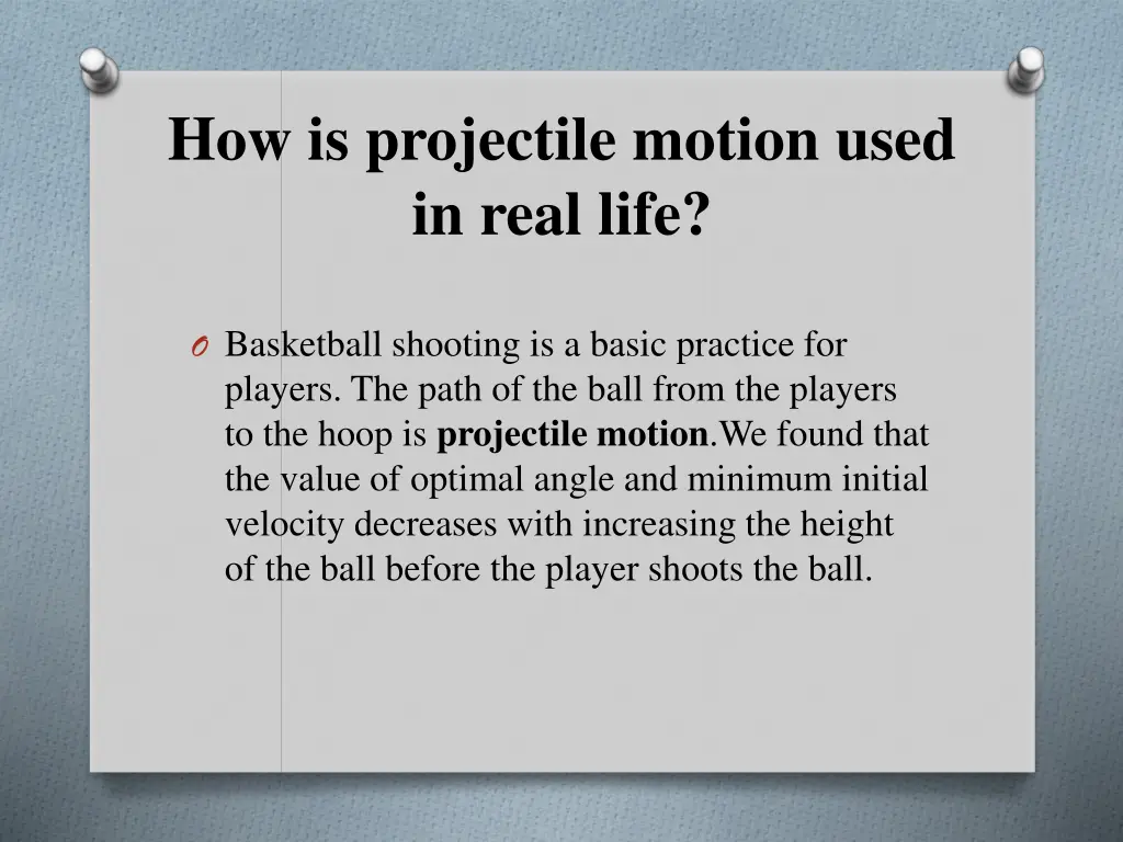 how is projectile motion used in real life