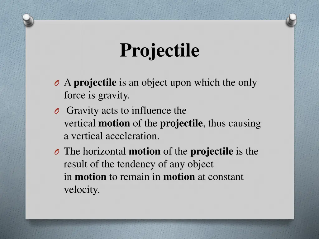 projectile