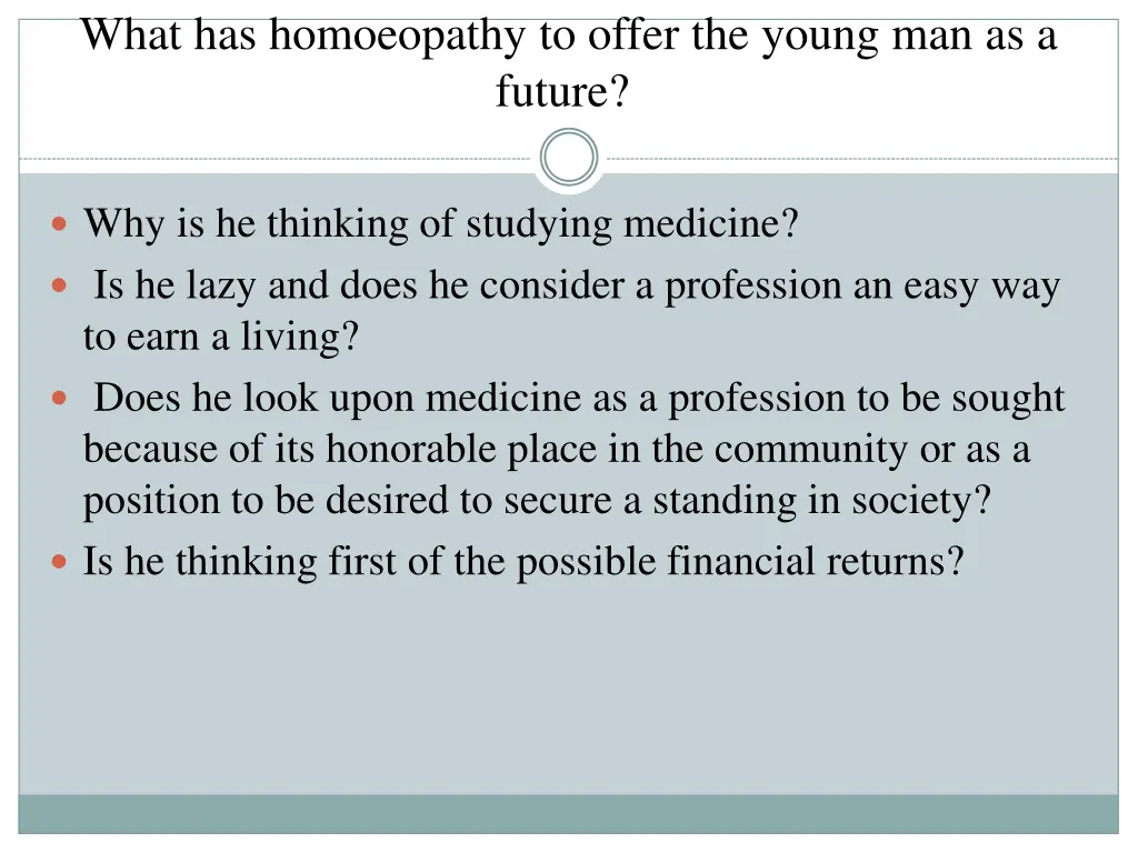 what has homoeopathy to offer the young 1