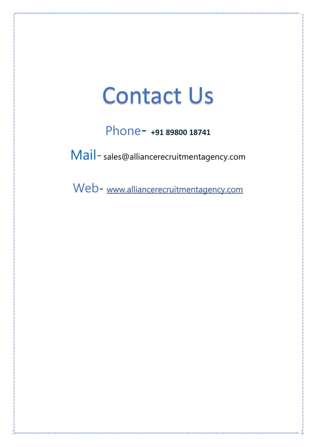 contact us