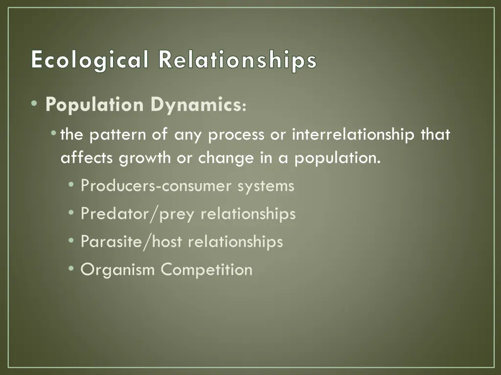 ecological relationships 1