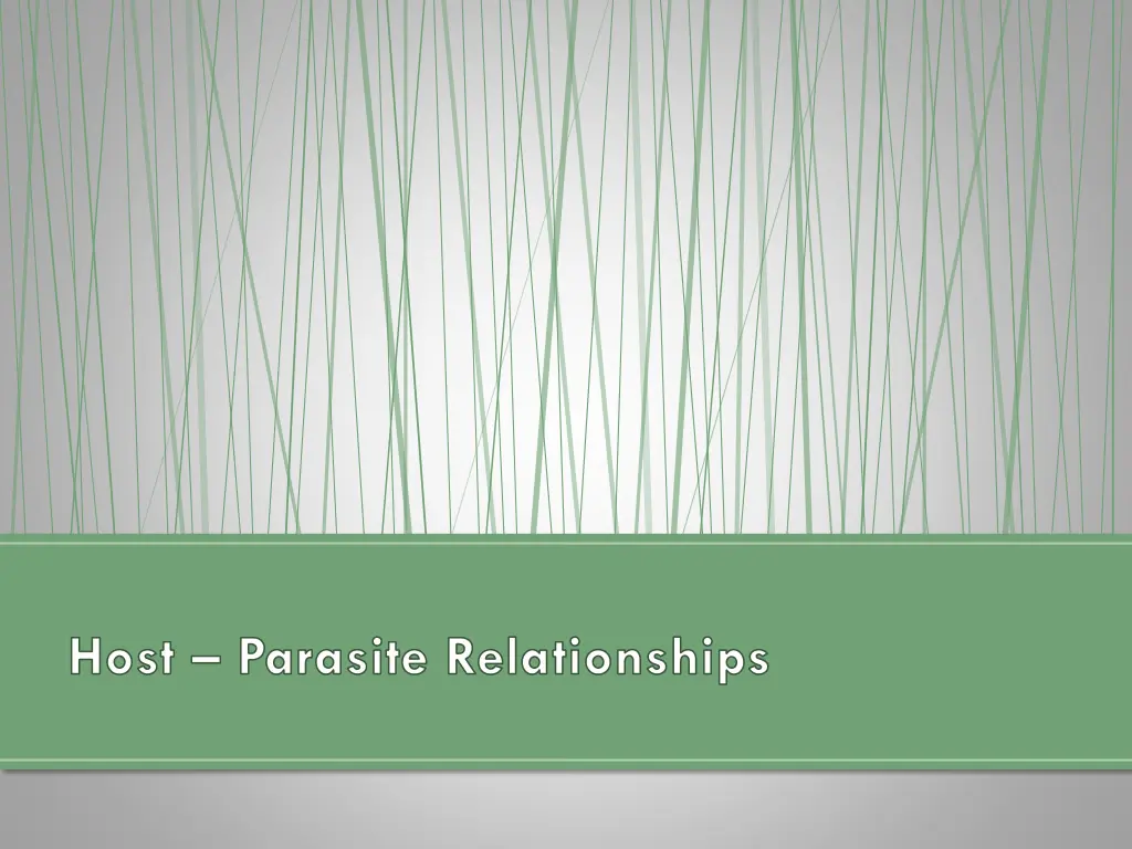 host parasite relationships