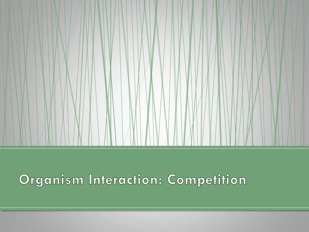 organism interaction competition