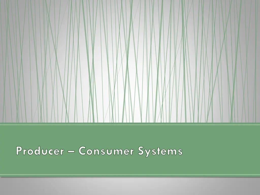 producer consumer systems