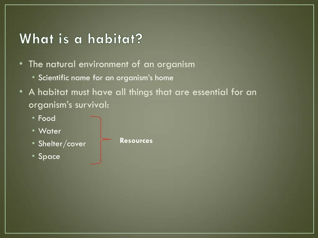 what is a habitat