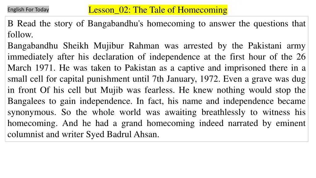 lesson 02 the tale of homecoming