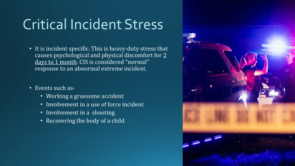 critical incident stress