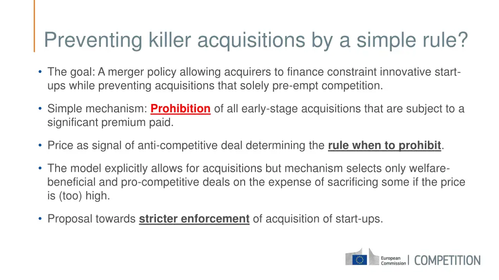 preventing killer acquisitions by a simple rule