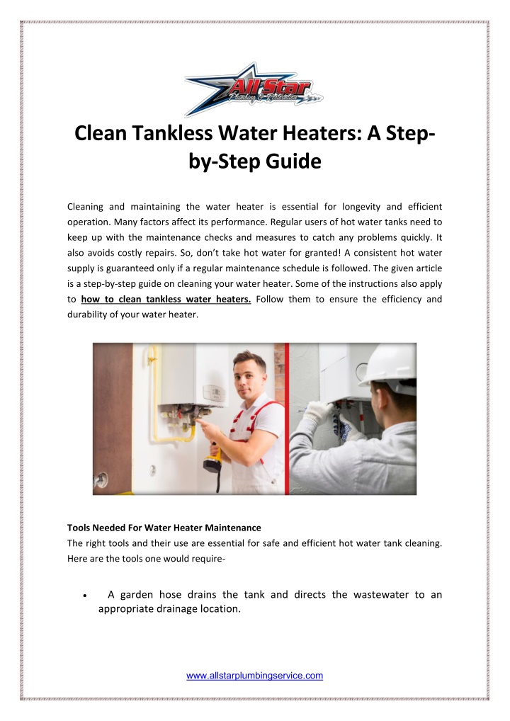 clean tankless water heaters a step by step guide