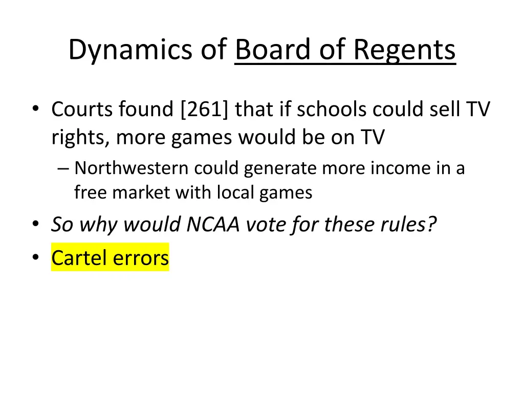 dynamics of board of regents