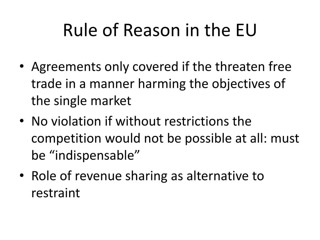 rule of reason in the eu