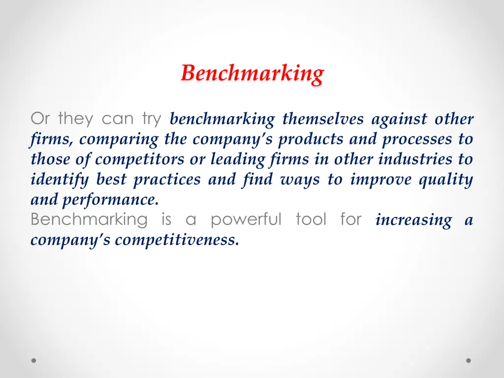 benchmarking