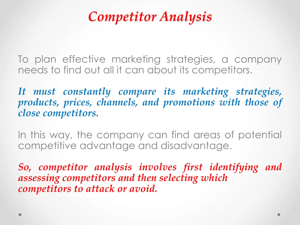 competitor analysis