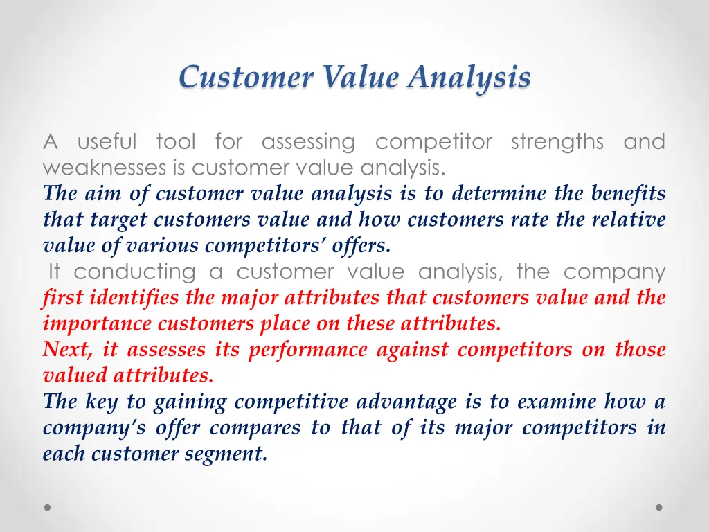 customer value analysis