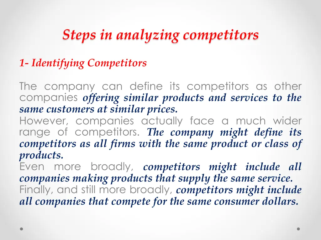 steps in analyzing competitors 1