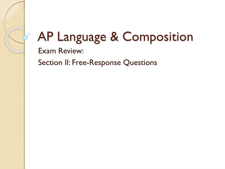 ap language composition exam review section