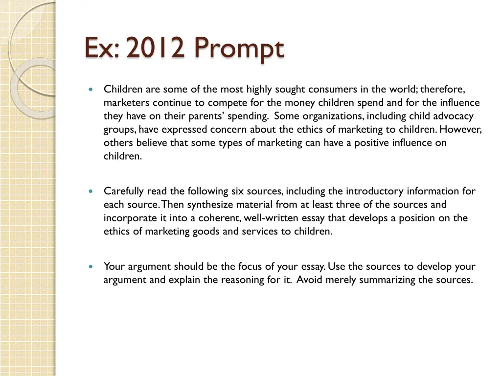 ex 2012 prompt