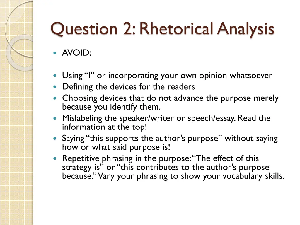 question 2 rhetorical analysis 2