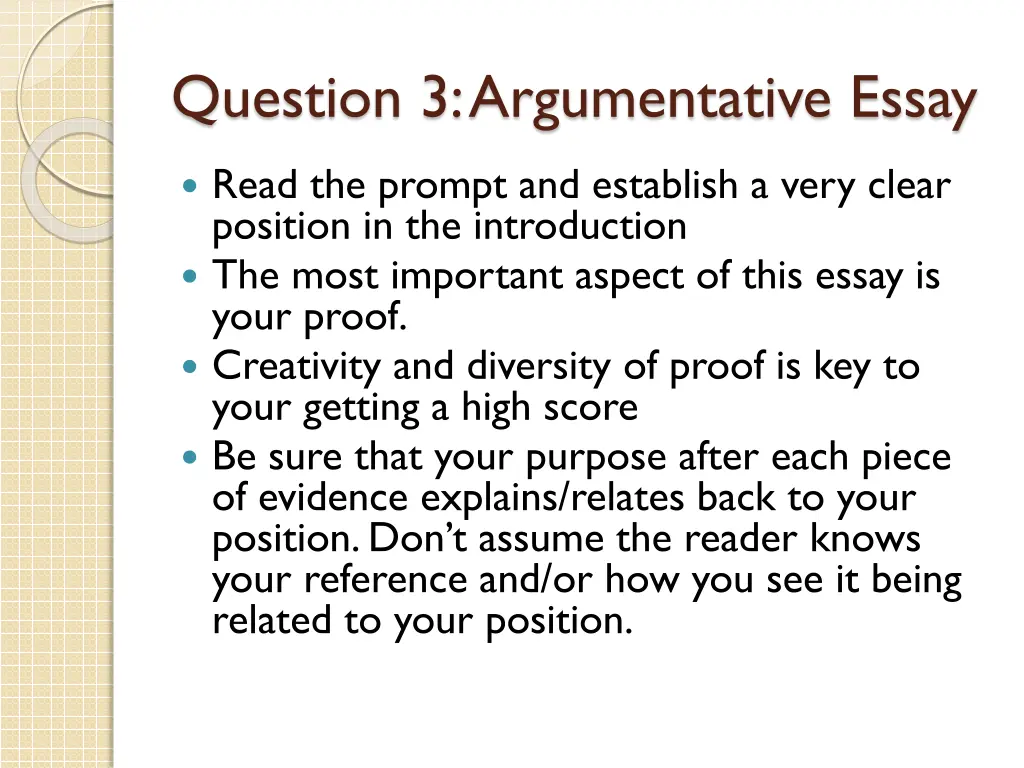 question 3 argumentative essay