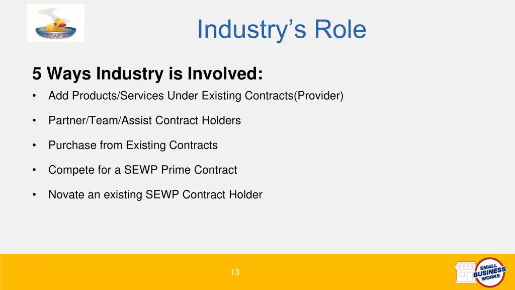 industry s role 1