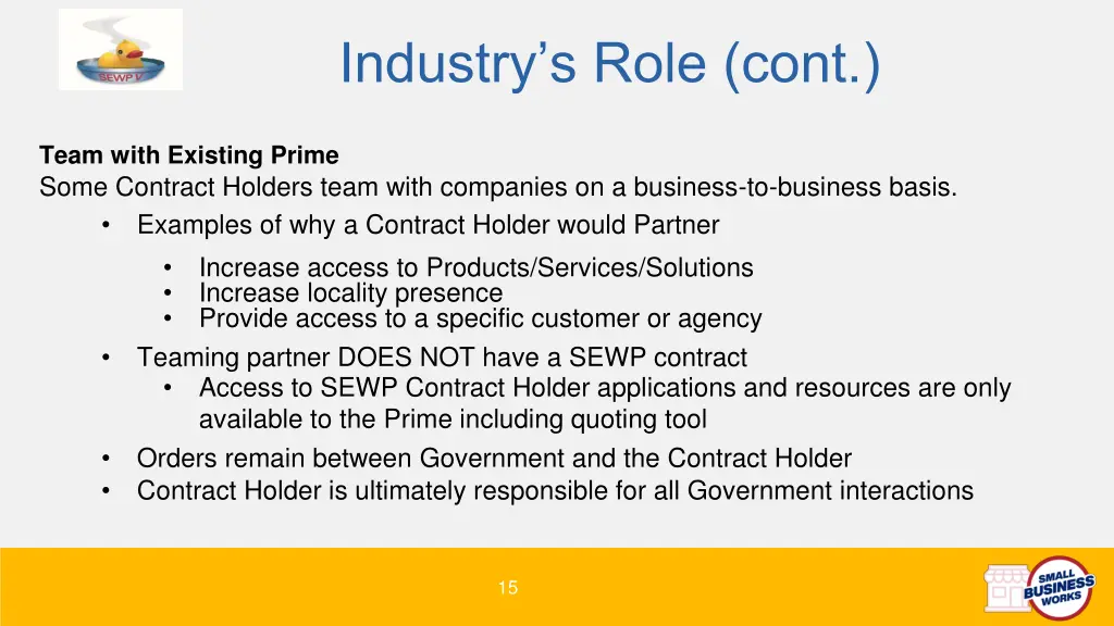 industry s role cont 1