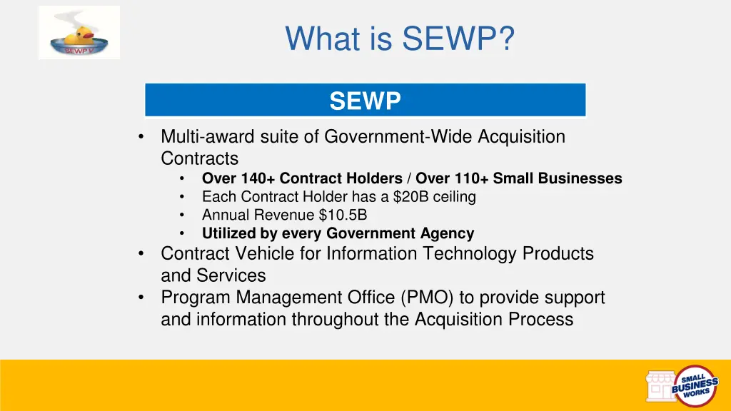 what is sewp