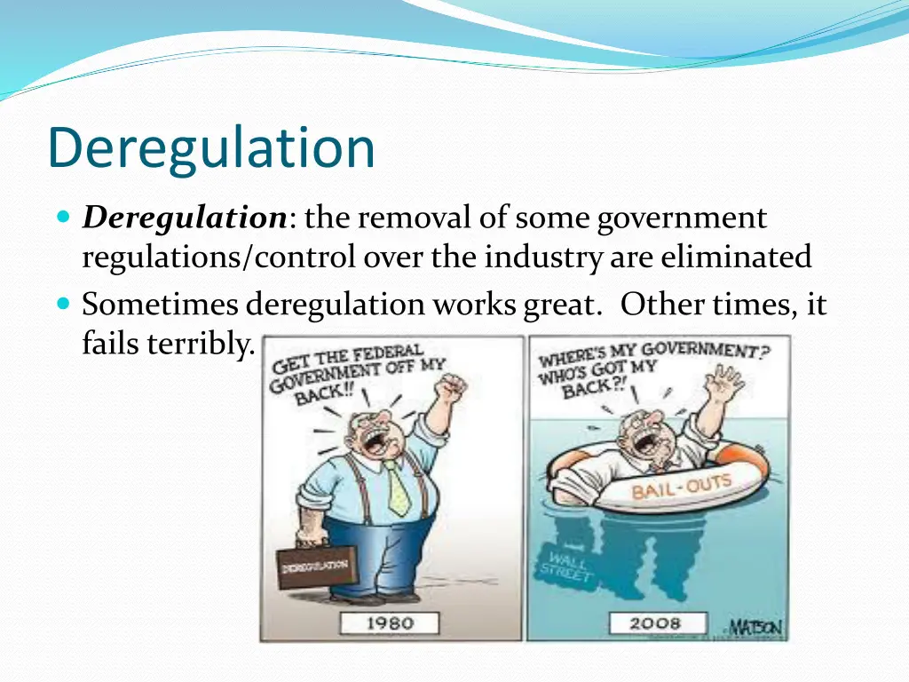 deregulation