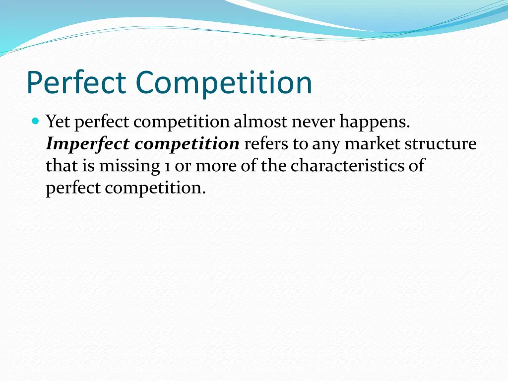 perfect competition 2