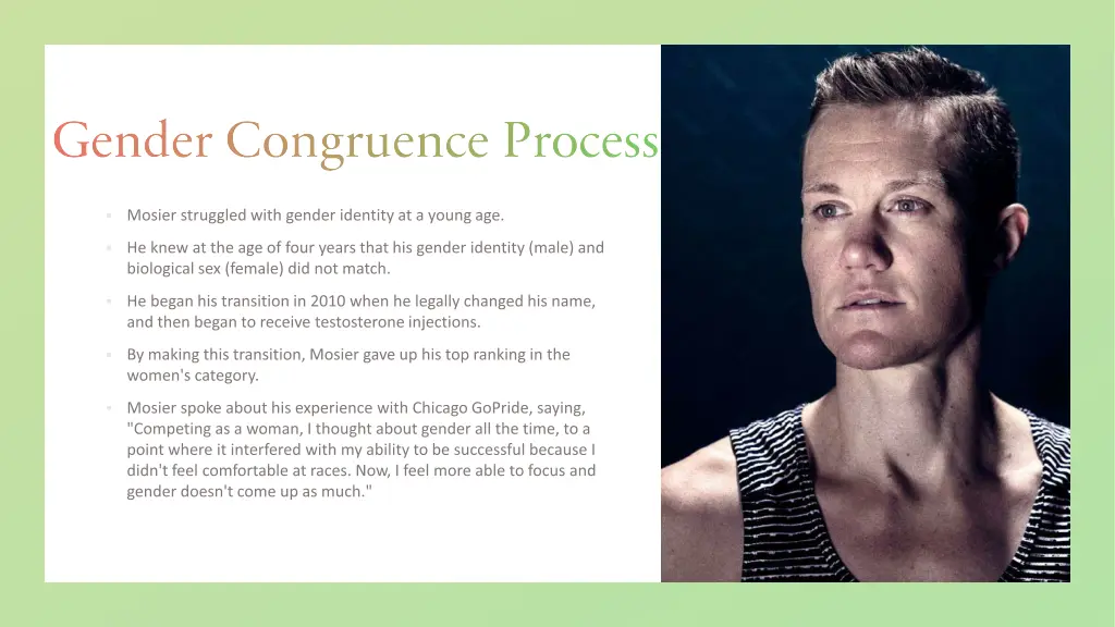 gender congruence process