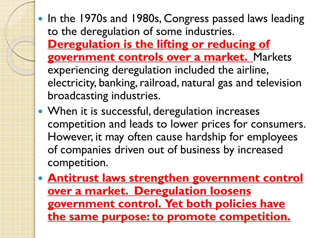 in the 1970s and 1980s congress passed laws