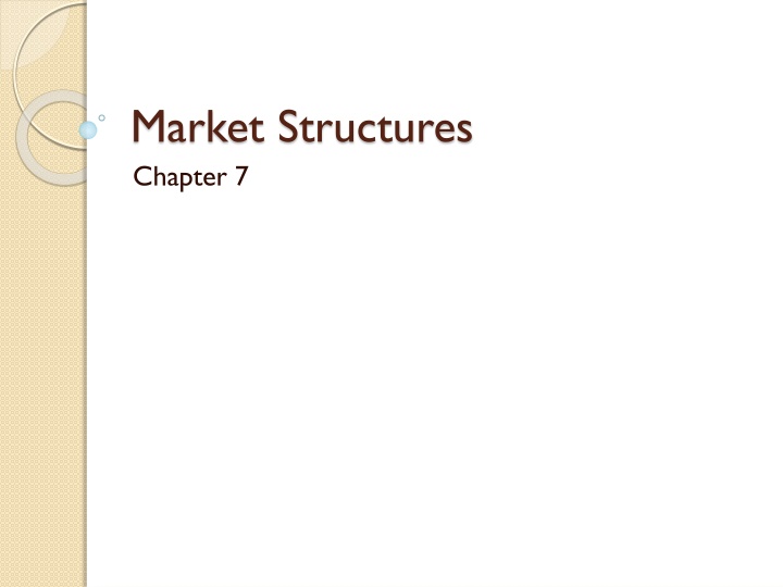 market structures chapter 7