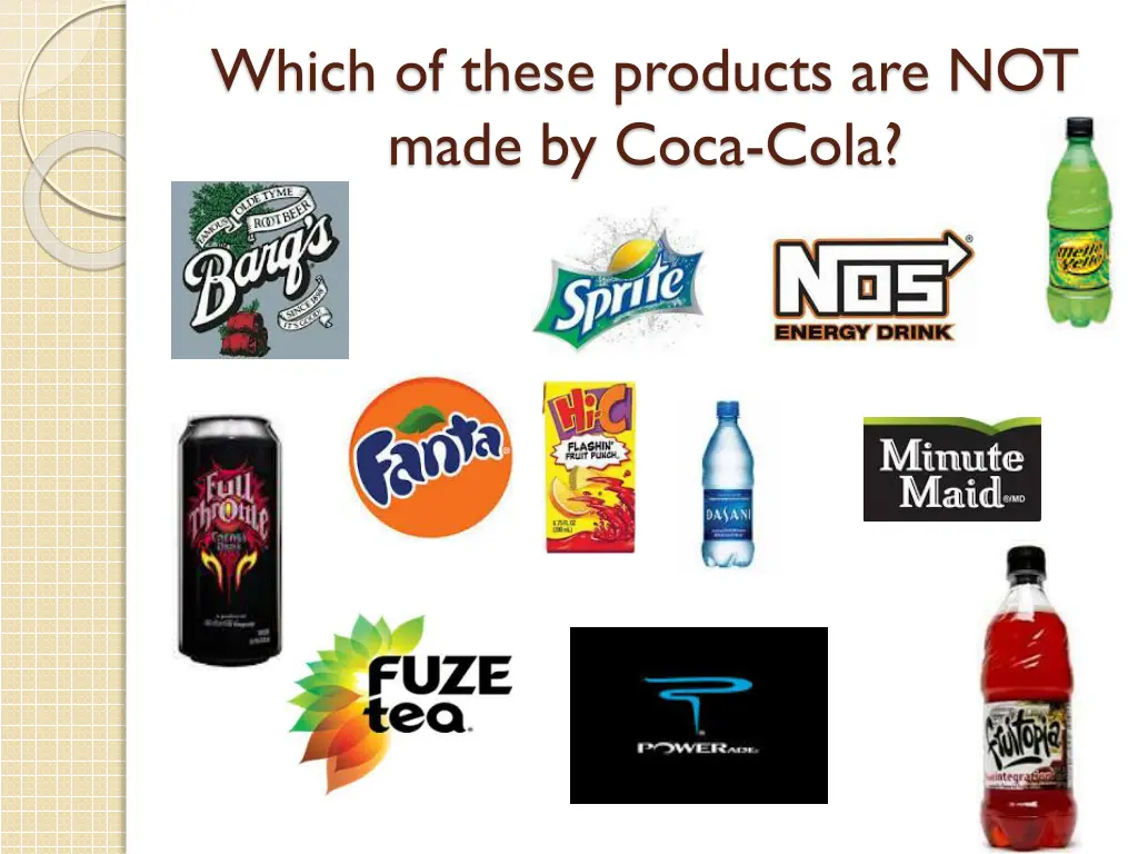 which of these products are not made by coca cola