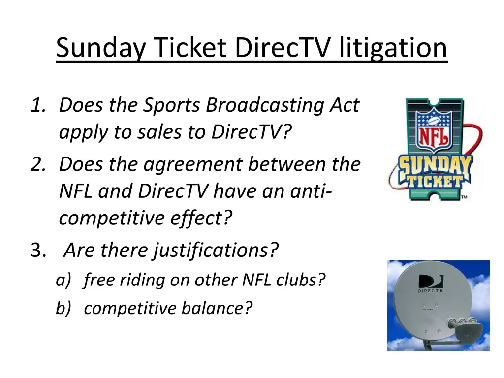 sunday ticket directv litigation