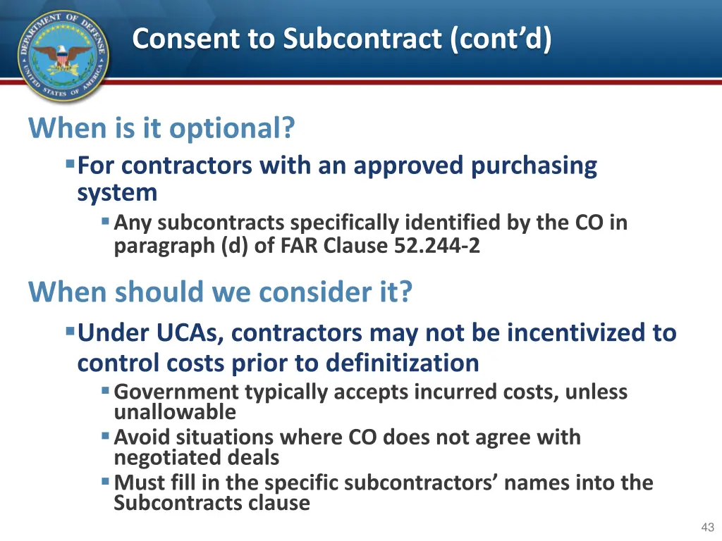 consent to subcontract cont d