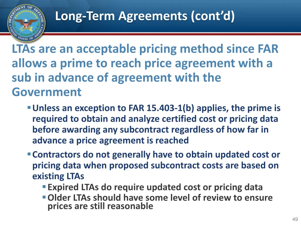 long term agreements cont d