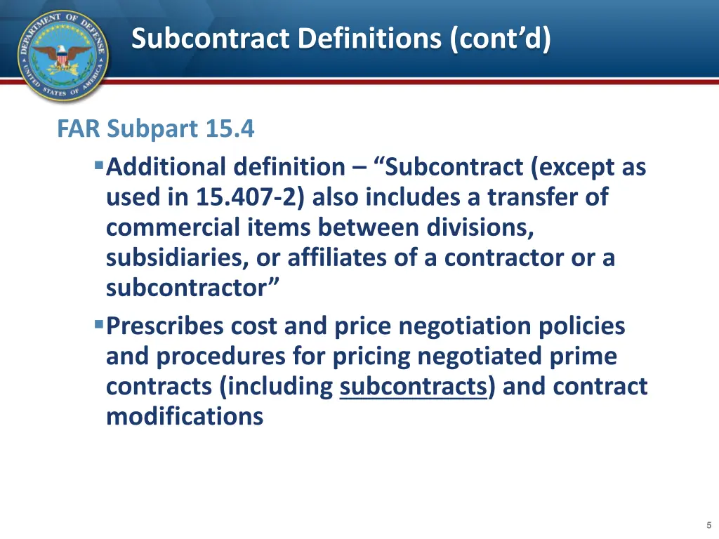 subcontract definitions cont d