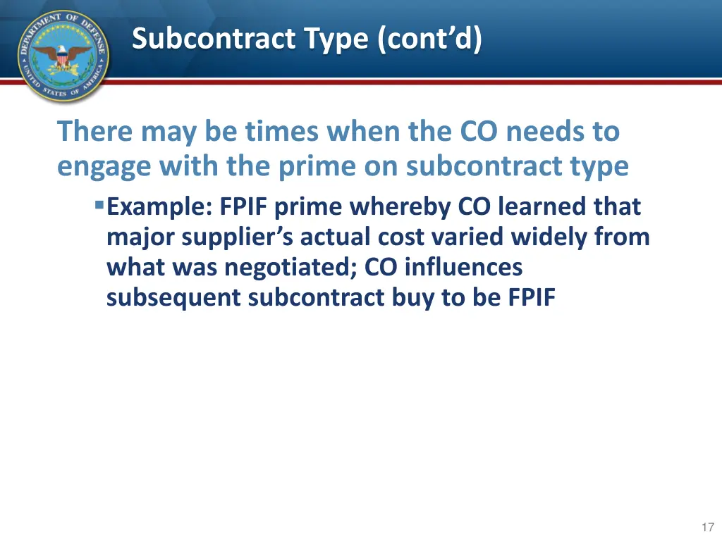 subcontract type cont d