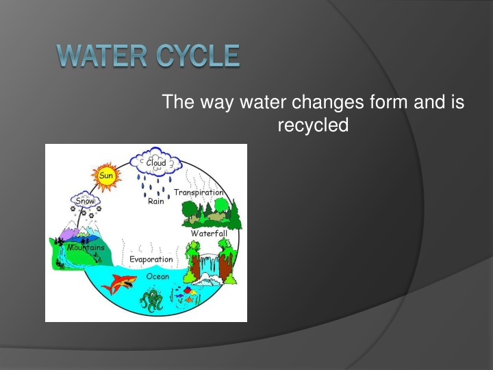 water cycle water cycle