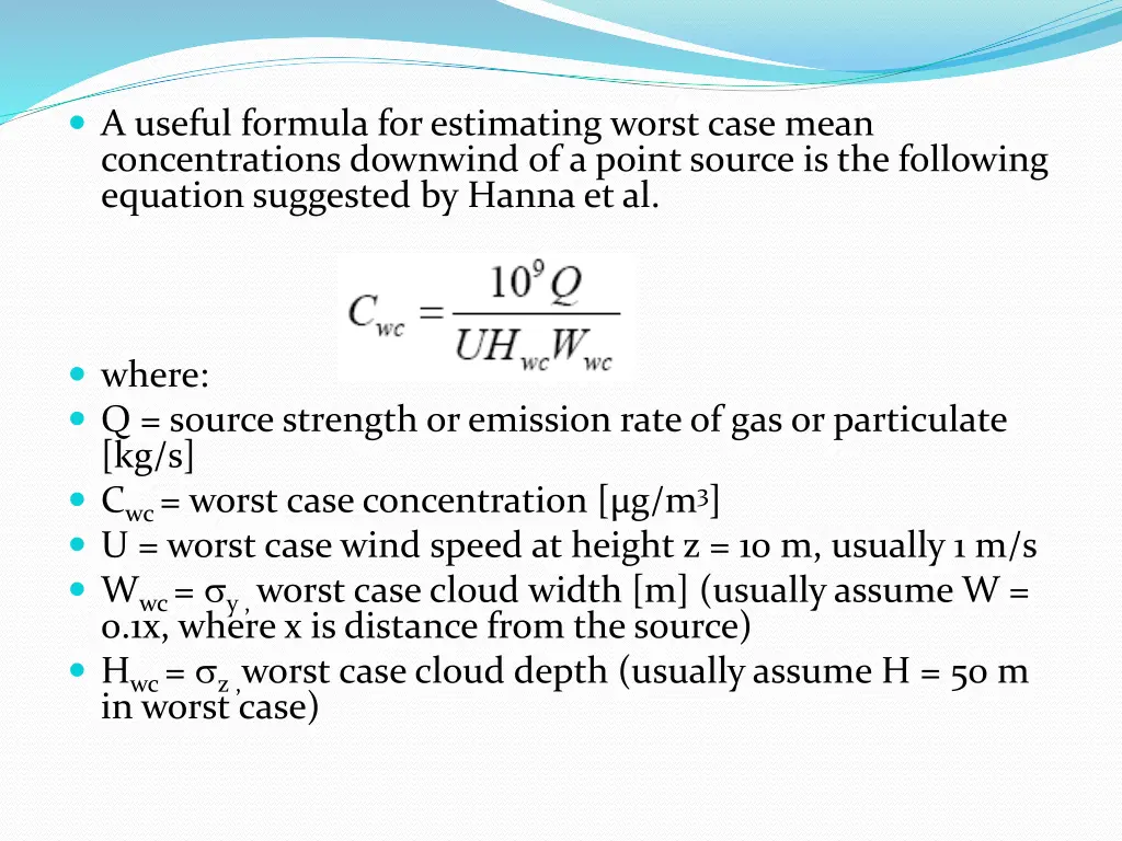 a useful formula for estimating worst case mean