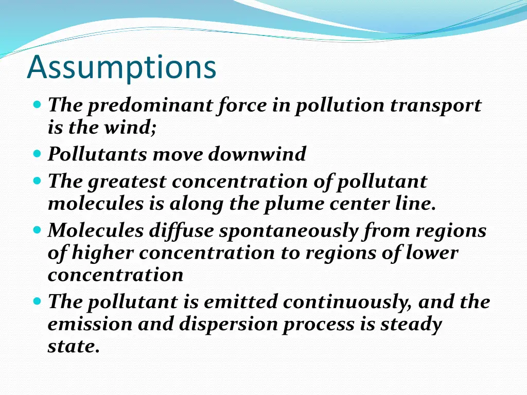 assumptions the predominant force in pollution