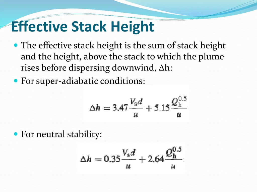 effective stack height