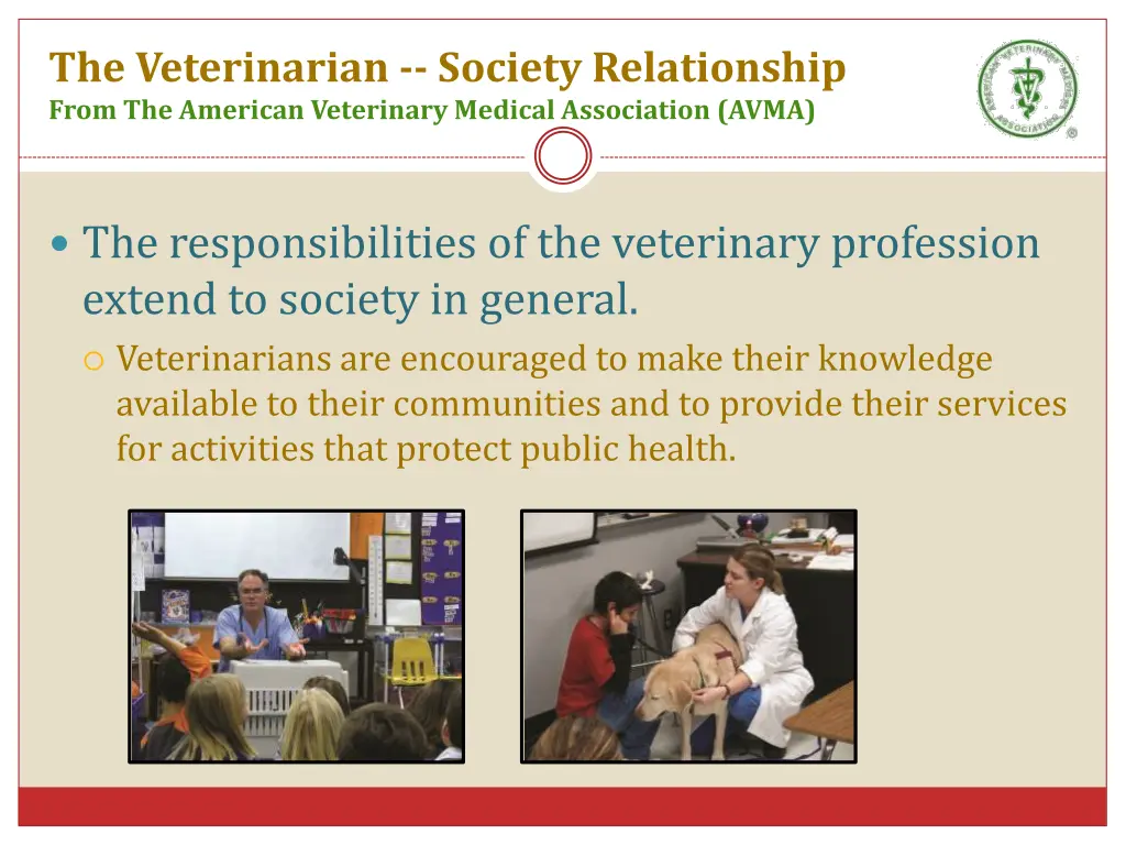 the veterinarian society relationship from