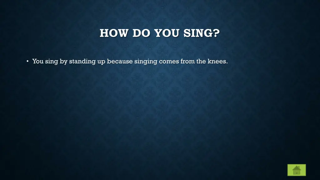 how do you sing