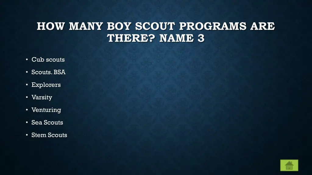 how many boy scout programs are there name 3