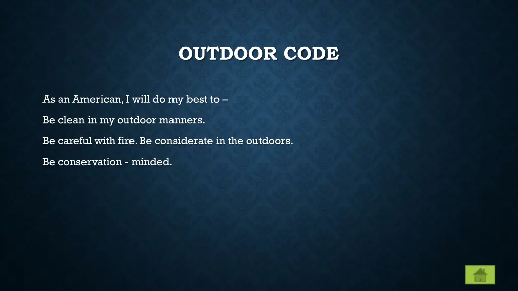 outdoor code