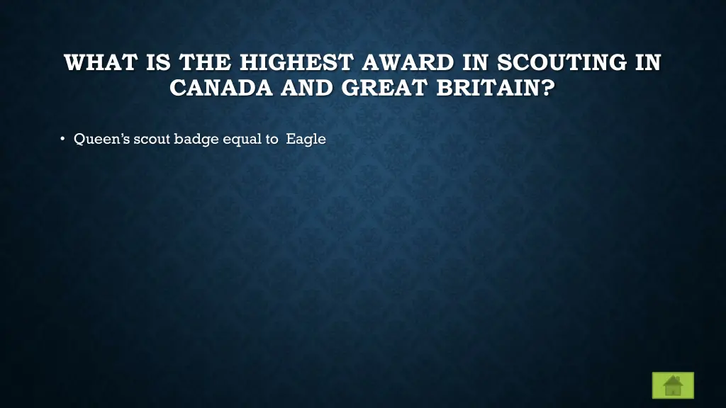 what is the highest award in scouting in canada