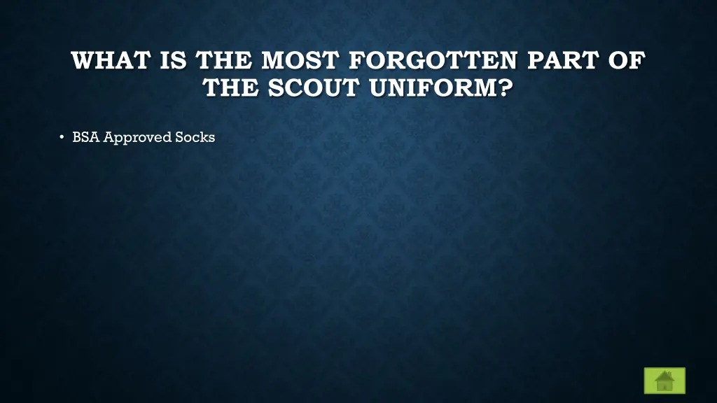 what is the most forgotten part of the scout