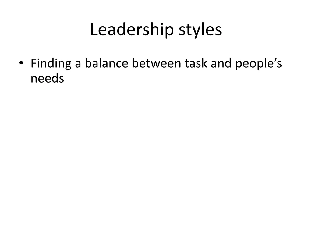 leadership styles