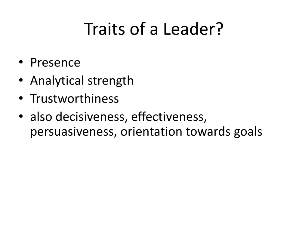 traits of a leader